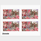 Ms Elizabeth's Peppermint World Rechthoekige Sticker (Vel)