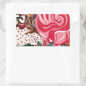 "Ms Elizabeth's Peppermint World" Rechthoekige Sticker (Tas)