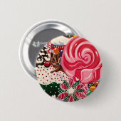 "Ms Elizabeth's Peppermint World" Ronde Button 5,7 Cm (Voorkant /achterkant)