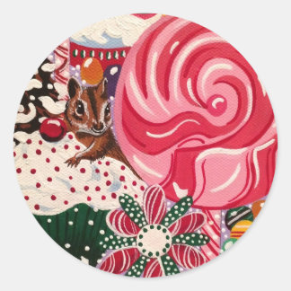 "Ms Elizabeth's Peppermint World" Ronde Sticker