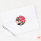 "Ms Elizabeth's Peppermint World" Ronde Sticker (Envelop)