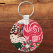 "Ms Elizabeth's Peppermint World" Sleutelhanger (Voorkant)