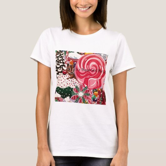 "Ms Elizabeth's Peppermint World" T-shirt (Voorkant)