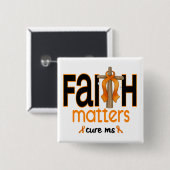 MS Faith Matters Cross 1 Vierkante Button 5,1 Cm (Voorkant /achterkant)