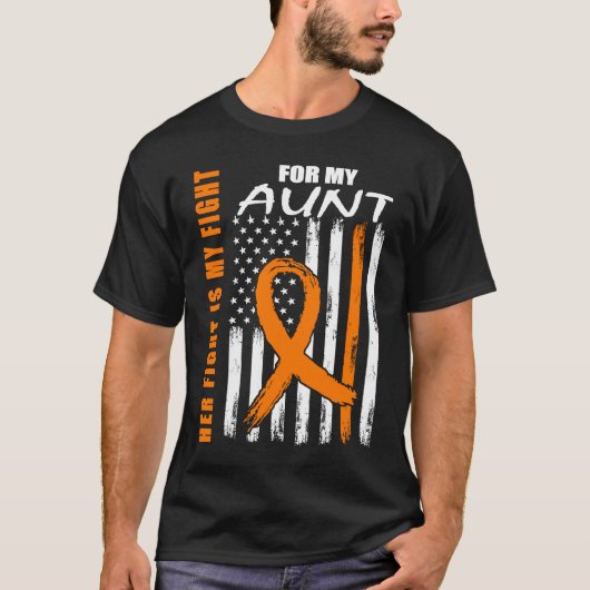 MS Family Fight Aunt Multiple Sclerosis American F T-shirt (Voorkant)