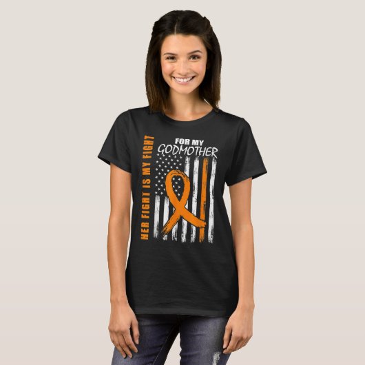 MS Family Fight Godmoeder Multiple Sclerosis Ameri T-shirt (Voorkant volledig)