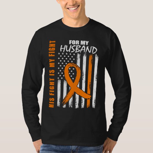 MS Family Fight Husband Multiple Sclerosis America T-shirt (Voorkant)