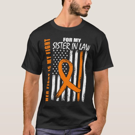 MS Family Fight Sister In Law Multiple Sclerosis F T-shirt (Voorkant)