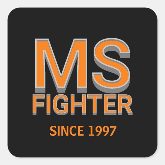 MS Fighter Vierkante Sticker (Voorkant)