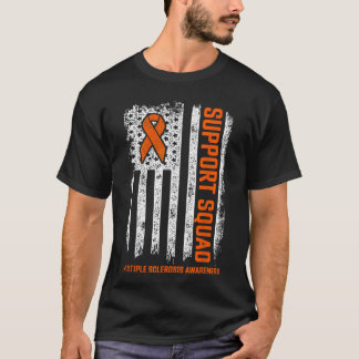 MS Flag Orange Support Squad Multiple Sclerosis Aw T-shirt