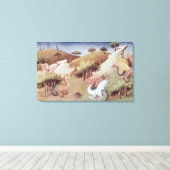 Ms Fr 2810 f.55v Dragons en andere beesten Canvas Afdruk (Insitu (Houten vloer))