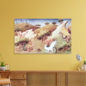 Ms Fr 2810 f.55v Dragons en andere beesten Canvas Afdruk (Insitu (Woonkamer))