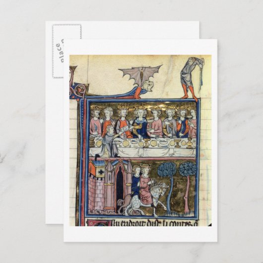 Ms Fr 95 f.326 King Arthur and his Knights around Briefkaart (Voorkant / Achterkant)