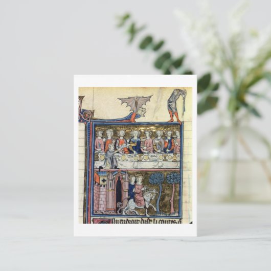 Ms Fr 95 f.326 King Arthur and his Knights around Briefkaart (Staand voorkant)