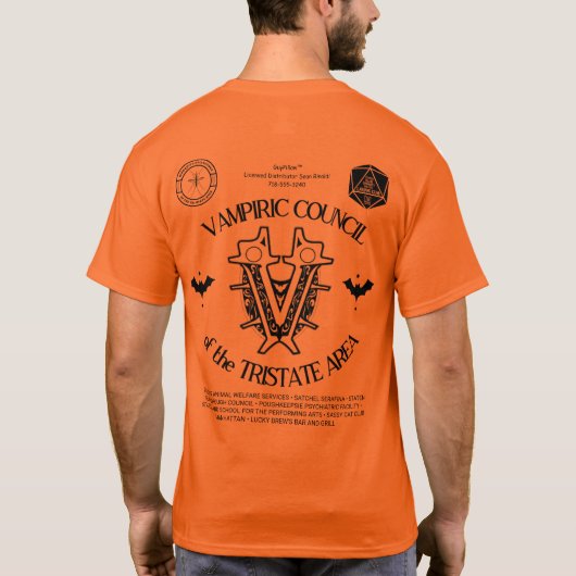 MS Fun run gesponsord door de Vampiric Council T-S T-shirt (Achterkant)