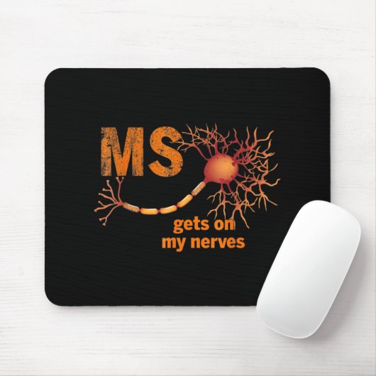 MS Get On My Nerves Multiple Sclerosis Awareness M Muismat (Met muis)