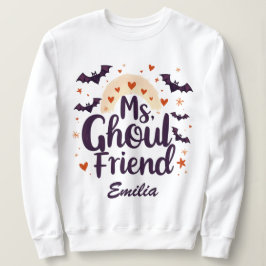 Ms Ghoulfriend Custom Naam Halloween Sweatshirt