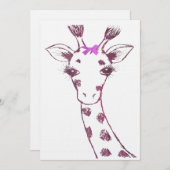 Ms. Giraffe schattig sarcastisch design Bedankkaart (Voorkant / Achterkant)