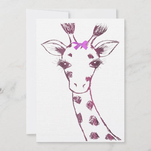 Ms. Giraffe schattig sarcastisch design Bedankkaart (Voorkant)