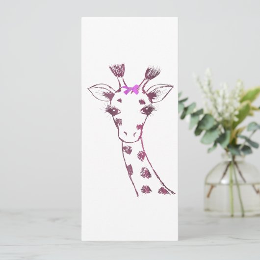 Ms. Giraffe Schattige Sarcastisch Ontwerp Aankondiging (Staand voorkant)
