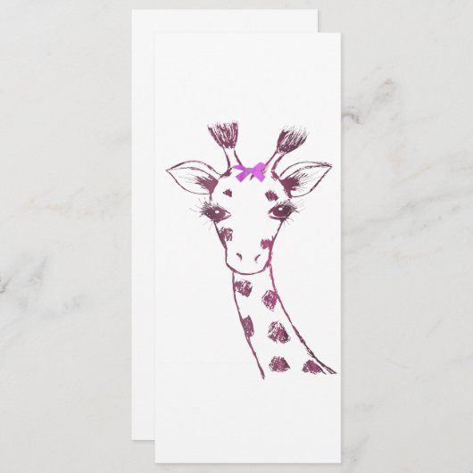 Ms. Giraffe Schattige Sarcastisch Ontwerp Aankondiging (Voorkant / Achterkant)