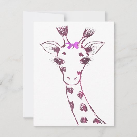 Ms. Giraffe Schattige Sarcastisch Ontwerp Aankondiging (Voorkant)