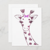 Ms. Giraffe Schattige Sarcastisch Ontwerp Aankondiging (Voorkant / Achterkant)