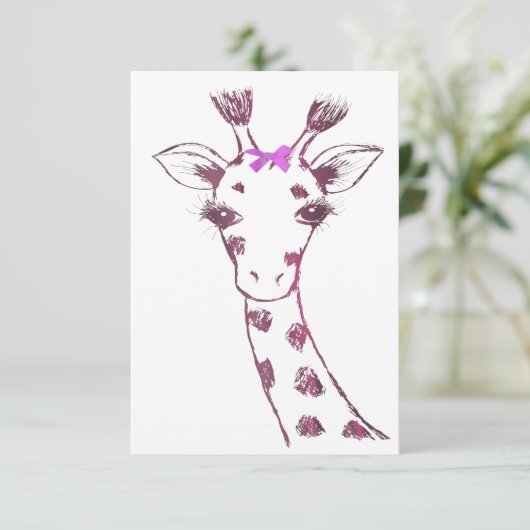 Ms. Giraffe Schattige Sarcastisch Ontwerp Aankondiging (Staand voorkant)
