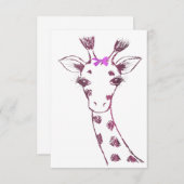Ms. Giraffe Schattige Sarcastisch Ontwerp Aankondiging (Voorkant / Achterkant)