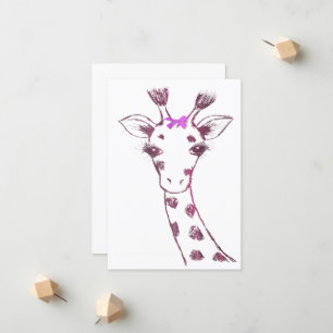 Ms. Giraffe Schattige Sarcastisch Ontwerp Aankondiging