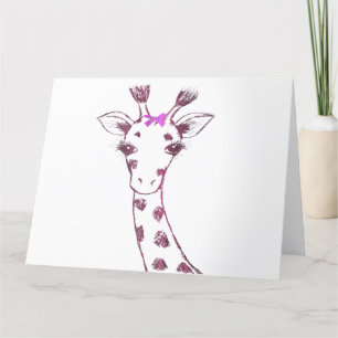 Ms. Giraffe Schattige Sarcastisch Ontwerp Bedankkaart