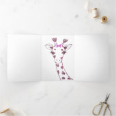 Ms. Giraffe Schattige Sarcastisch Ontwerp Drieluik Kaart (Binnen)
