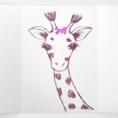 Ms. Giraffe Schattige Sarcastisch Ontwerp Drieluik Kaart (Binnenkant midden)