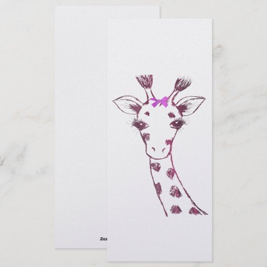 Ms. Giraffe Schattige Sarcastisch Ontwerp Feestdagenkaart (Voorkant / Achterkant)