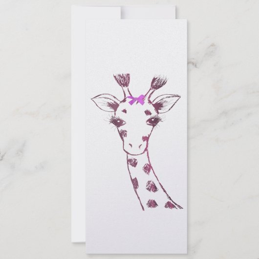Ms. Giraffe Schattige Sarcastisch Ontwerp Feestdagenkaart (Voorkant)