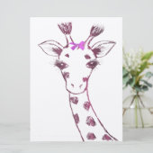 Ms. Giraffe Schattige Sarcastisch Ontwerp Kaart (Staand voorkant)