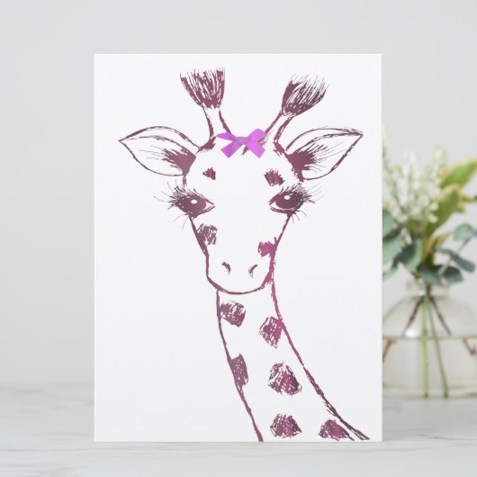 Ms. Giraffe Schattige Sarcastisch Ontwerp Kaart (Staand voorkant)
