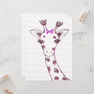 Ms. Giraffe Schattige Sarcastisch Ontwerp Kaart