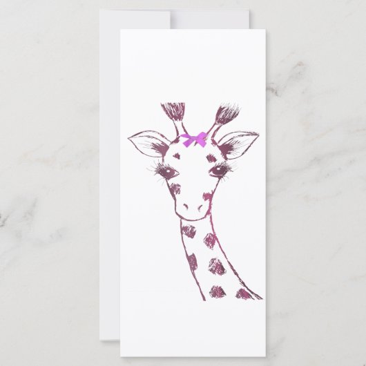Ms. Giraffe Schattige Sarcastisch Ontwerp Kaart (Voorkant)