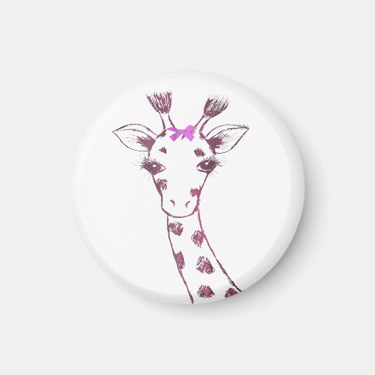 Ms. Giraffe Schattige Sarcastisch Ontwerp Magneet (Voorkant)