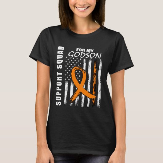 MS Godson Multiple Sclerosis Awareness Flag Godpar T-shirt (Voorkant)