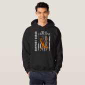 MS Grandma Multiple Sclerosis Awareness US Flag Fa Hoodie (Voorkant volledig)