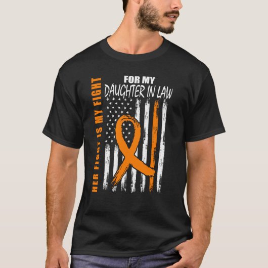 MS Her Fight Daughter In Law Multiple Sclerosis Fl T-shirt (Voorkant)