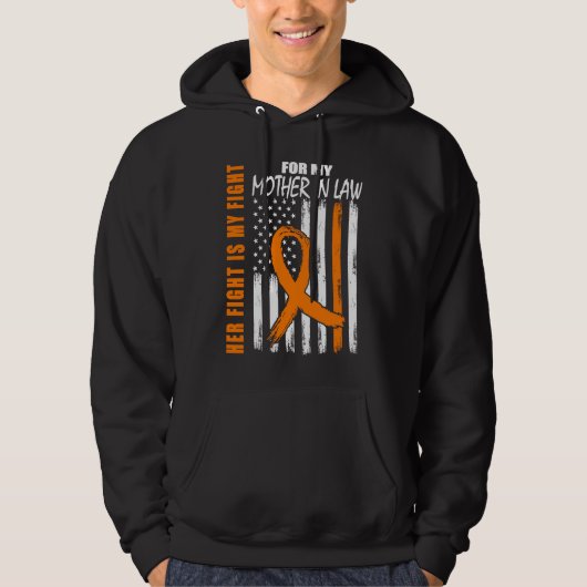 MS Her Fight Mother In Law Multiple Sclerosis USA  Hoodie (Voorkant)