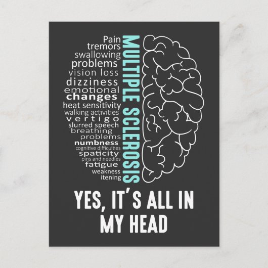 MS Het zit allemaal in mijn hoofd Briefkaart (Voorkant)