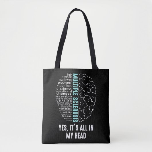 MS Het zit allemaal in mijn hoofd Tote Bag (Voorkant)