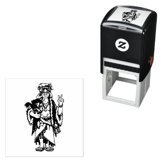 Ms Hippie Santa Zelfinktende Stempel (In situ)