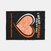 Ms Ik Draag Sinaasappel voor mijn vader multiple s Fleece Deken (Voorkant (Horizontaal))