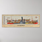 MS Indrapoera Cutaway - Inboardprofiel Poster (Voorkant)