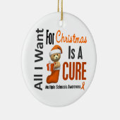 MS-kerstversieringen met multiple sclerose Keramisch Ornament (Rechts)